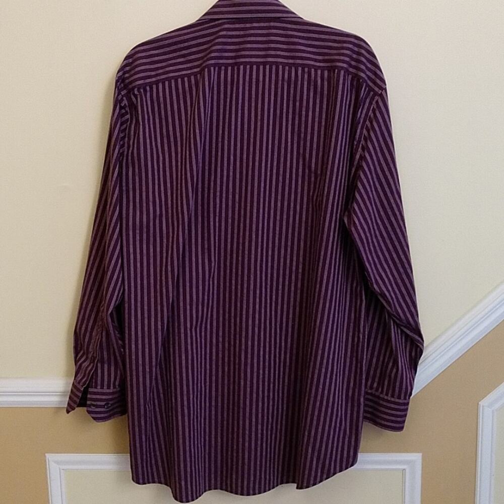 Claiborne Stripe Wrinkle Free Button Down size 17 1/2 - Picture 4 of 6